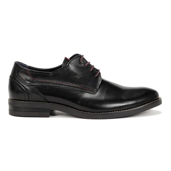 Zapato Fluchos F1629 Habana Negro Com 4 Hombre