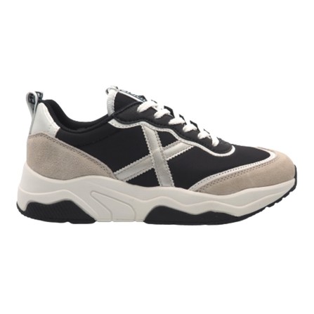 Zapatilla Munich Wave 61 Negro Beig Mujer 
